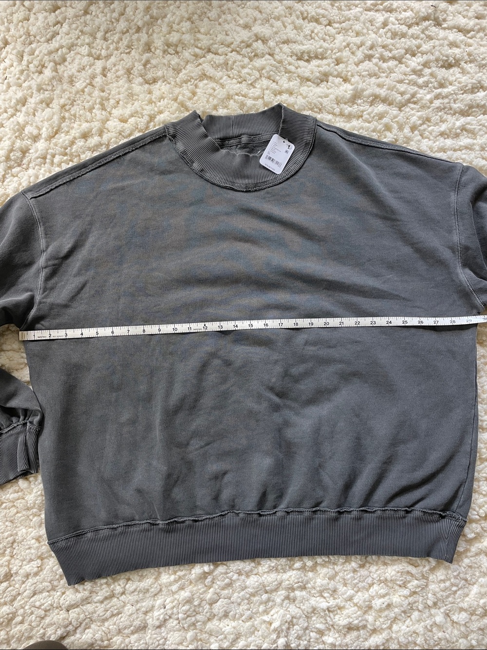 We The Free Oversized Crewneck Sweatshirt in Charcoal Gray - Picture 4 of 9